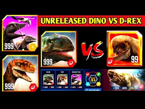 ALL UNRELEASED DINO VS DISTORTUS REX | JURASSIC WORLD THE GAME