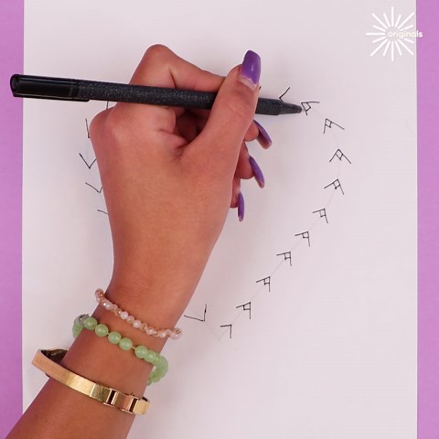 Line heart drawing connected by love💞