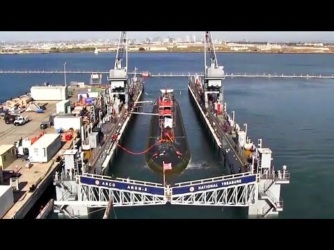 Massive Navy Nuclear Submarine Dry Dock