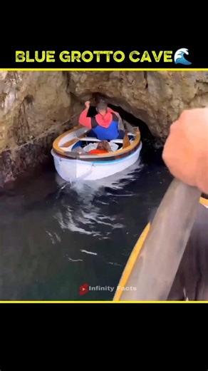 🌊Inside the Magical Blue Grotto Cave .... 😱#shorts