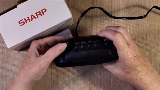 Watch SHARP Digital Alarm Clock  Black Case with Red LEDs on Amazon Live