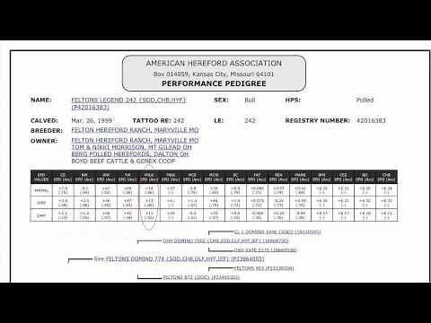 Hereford EPDs and Indexes