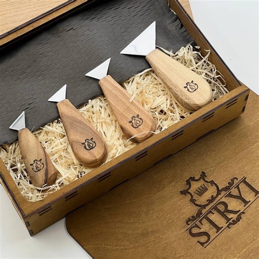 Wood Carving Knives Set, DIY Kit, Craft Tools, Chip Carving Knives, Gift for Dad, Woodworking Tools - Etsy