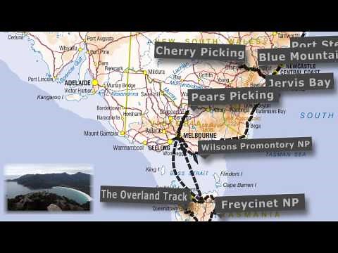 Australia - Road Trip - Traveling Map - Backpacker