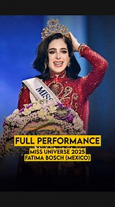 FULL PERFORMANCE: Newly crowned Miss Universe 2025, Fatima Bosch #missuniverse2025 #fblifestyle | Pageant Talk