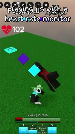 jjs duels with a heart rate monitor #jjs #roblox #jujutsushenanigans #battlegrounds