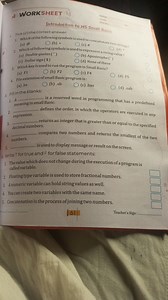 WORKSHEETIntroduction to MS Small BasicTick ( \Omega ) the c... | Filo