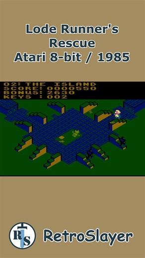 Lode Runner's Rescue Gameplay Atari 8-bit