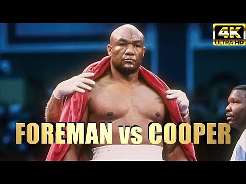 George Foreman vs Bert Cooper | KNOCKOUT Highlights Boxing Fight | 4k Ultra HD