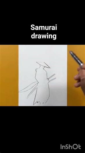 Samurai drawing ☠️ #art #shorts