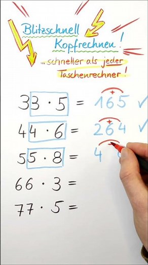 Blitzschnell Kopfrechnen! Dieser Trick spart dir Zeit 🤯