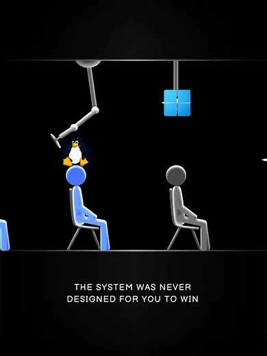 The system was never designed for you to win. #linux #larp #windows #os #fyp