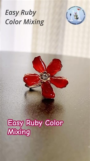 Easy Ruby Mixing Color : Ruby#shorts #minecraft #colormixing #handmade #resinart #ruby #diyjewelry