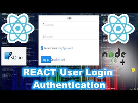 React Login and User Authentication (with Node JS ,Express JS and SQLite )