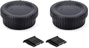 2 Pack F Mount Body Cap Cover & Rear Lens Cap for Nikon D3500 D3400 D3300 D3200 D5000 D5100 D5200 D5300 D5500 D5600 D7000 D7100 D7200 D7500 D850 D800 D810 D780 D750 D610 D500 D600 D5 D4 D3 and More