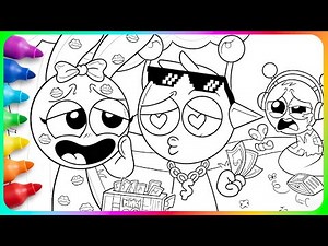 “Candy Planet Love Triangle! Rich Alien vs Kissy Girl | Cute Coloring & Funny Cartoon Animation”