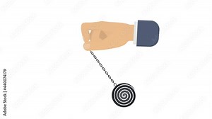 Spiral of hypnosis. Animation of hypnotizing, the alpha channel is turned on. Cartoon