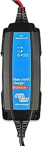 Victron Energy Blue Smart IP65 Smart Car Battery Charger 6V/12V 1.1A, Float & Trickle Charger and Desulfator for Motorcycle, ATV, RV, Lithium and Deep Cycle Batteries
