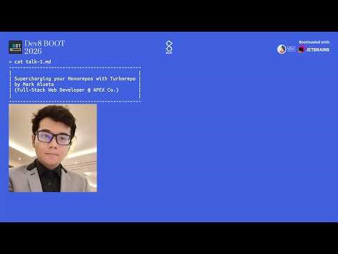 "Supercharging your Monorepos with Turborepo" by Mark Alueta | Dev8 BOOT 2026
