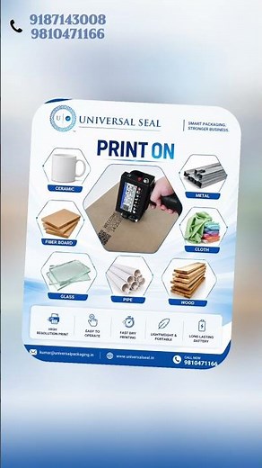 Thermal Handheld TIJ Printer for Batch Coding & Expiry Date Printing | Universal Packaging Solutions