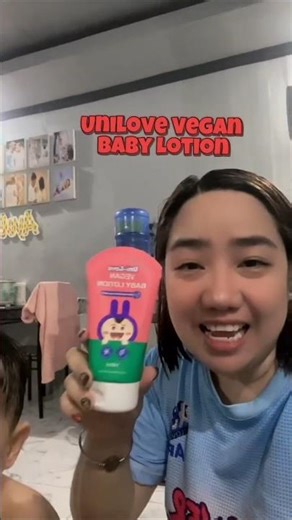 After ligo routine ni baby 👶🛁Using Unilove Vegan Baby Lotion. #unilove #babylotion