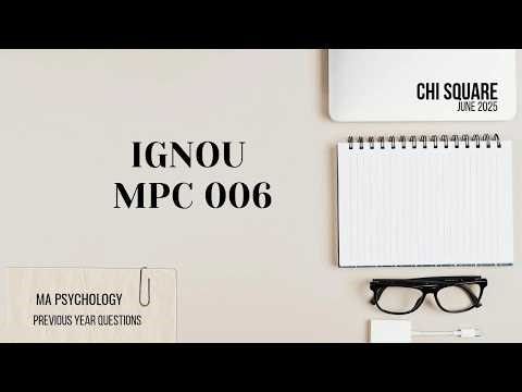 Chi-Square Test (χ²) Solved Problem | IGNOU Exam June 2025 | सरल Explanation
