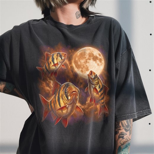 Tiger Barb Fish Shirt, Vintage 90s Striped Sumatra Graphic Tee, Freshwater Aquarium Lover Gift - Etsy