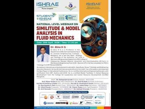 National Level Webinar on Similitude & Model Analysis in Fluid Mechanics