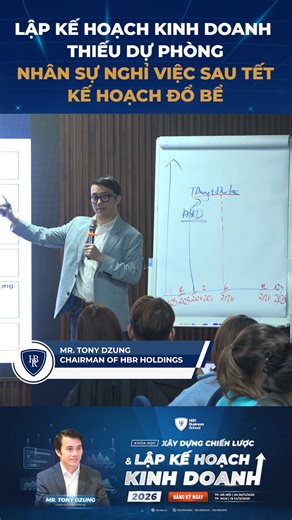 KINH DOANH MÀ KHÔNG LẬP KẾ HOẠCH - 90% SẾP ĐANG LẬP KẾ HOẠCH CHO SỰ THẤT BẠI! Khóa học “XÂY DỰNG CHIẾN LƯỢC & LẬP KẾ HOẠCH KINH DOANH 2026” từ Trường Doanh Nhân HBR sẽ giúp CEO/doanh chủ: ✅ Nắm được tư duy chiến lược & năng lực hoạch định: Biết cách xác định tầm nhìn, mục tiêu, chiến lược, cấu trúc nguồn lực cho năm 2026 trong bối cảnh AI & dữ liệu ✅ Xây khung kế hoạch hành động cụ thể – đo được – thực thi được: Ứng dụng OKRs, BSC, Dashboard để chuyển chiến lược thành chỉ tiêu và việc làm rõ ràn