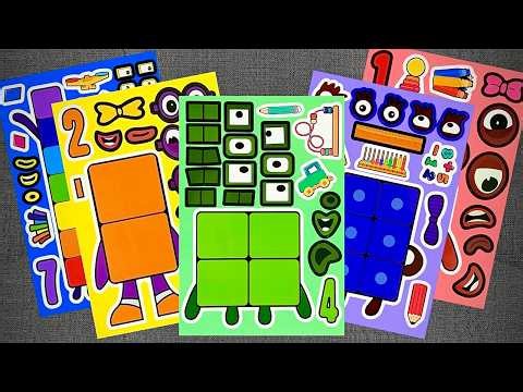 [Paper diy] NumberBlocks Sticker Book 🎨 Learn Numbers 1–10 Activity | DIY ASMR Paper