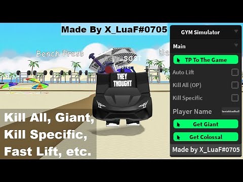 GYM Simulator Script | KILL ALL, Become HUGE, Auto Stats, etc.