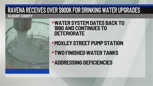 Ravena receives over $900K for drinking water upgrades