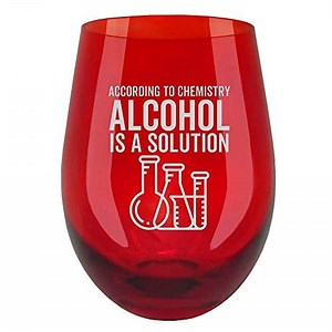 Valentines Day Gifts for Chemistry Teacher, Funny Wine Glass