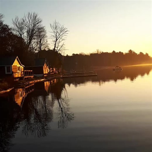 Beautiful November sunrise at Birch Lake Resort #sopeaceful