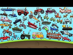 Hill climb racing - Unlocking all 38 Stages and 38 Vehicle in one game 😲