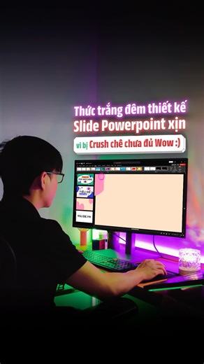 Stayed up all night redesigning slides because my crush disliked them 😭