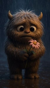 Don’t let the rain get you down monster friend, I love you 🥹💖🤗 | The Monster Library