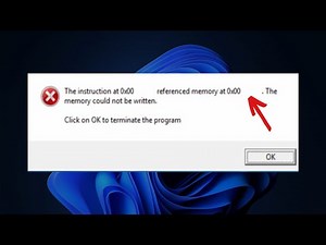 How To Fix The Memory Could Not Be Written on Windows 11/10 | The Instruction Referenced Memory