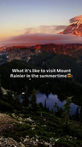 What it’s like to visit Mount Rainier in the summertime: 🌲Snow-capped peaks, wildflower meadows, and some of the clearest alpine lakes you’ll ever see.#MountRainier | Lukekellytravels