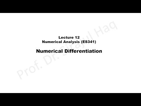 Numerical Differentiation Using Two-Point Formula | Lecture 12