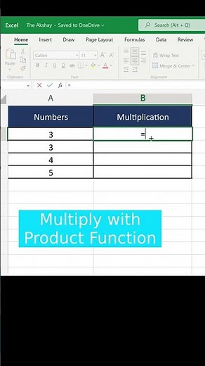 How to Multiply in Excel using formula
