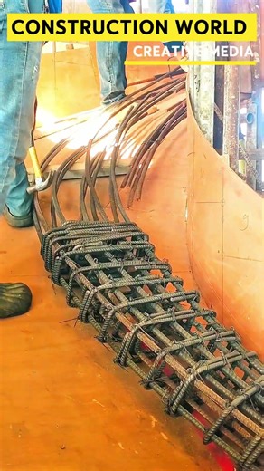 Hardly install Stirrups beam of spiral staircase #shorts #construction #viral