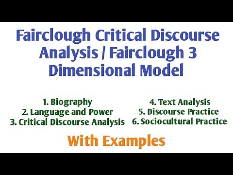 Fairclough Critical Discourse Analysis | Fairclough 3 Dimensional Model | Discourse Studies