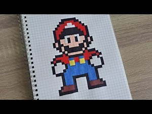 How to draw a pixel art Super Mario