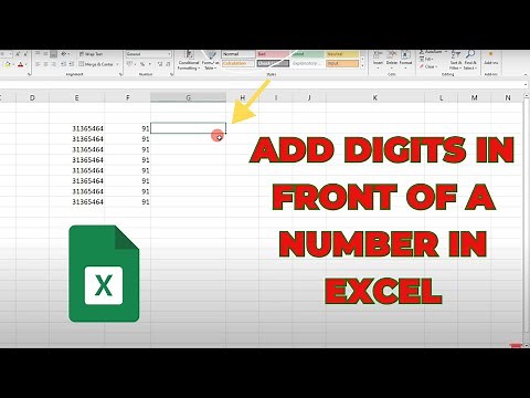 How to Add Digits in Front of a Number in Excel
