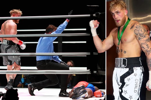 Jake Paul DESTROYS Nate Robinson as medics rush into ring after brutal knockout