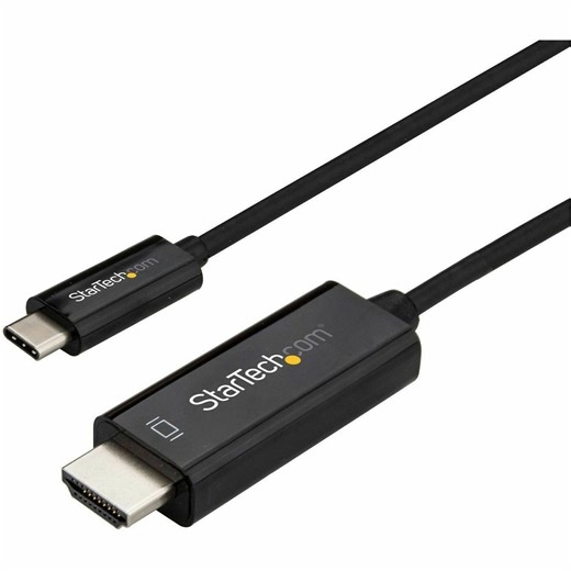 StarTech 6ft (2m) USB C to HDMI Cable - 4K 60Hz USB Type C DP Alt Mode to HDMI 2.0 Video Display Adapter Cable - Works w/Thunderbolt 3