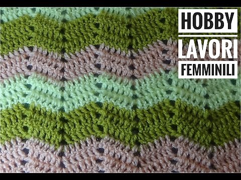 coperta punto zig zag uncinetto