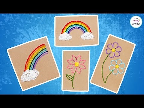 Spring Sewing Cards for Kids | Cute Stitching Cards Craft
