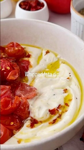 Whipped Feta Dip with Roasted Cherry Tomatoes 🍅